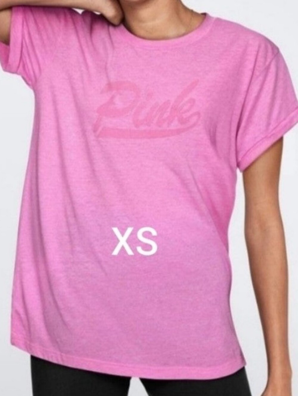 NEW SZ XS VS PINK CAMPUS TEE.